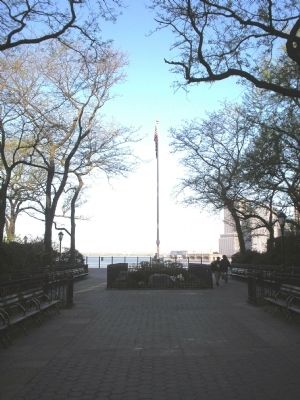 Marker on the Brooklyn Heights Promenade. Click for full size. Marker on the Brooklyn Heights Promenade image. Click for full size.