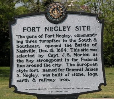 Fort Negley Site Marker image. Click for full size.
