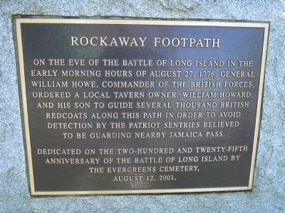 Rockaway Footpath Marker. Click for full size. Rockaway Footpath Marker image. Click for full size.