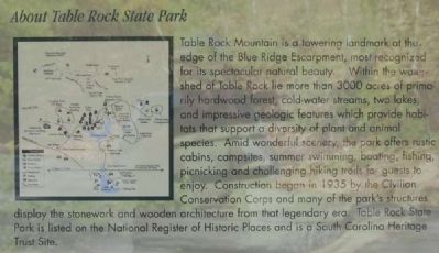 Table Rock State Park Marker image. Click for full size.