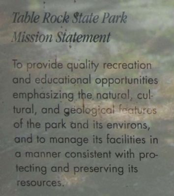 Table Rock State Park Marker image. Click for full size.
