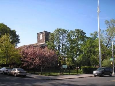 New Utrecht Reformed Church Liberty Pole. Click for full size. New Utrecht Reformed Church Liberty Pole image. Click for full size.
