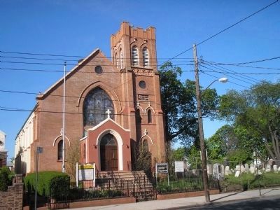 Marker at the Metropolitan Baptist Church image. Click for full size.