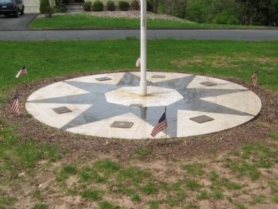 Wallingford Veterans Memorial Flagpole image. Click for full size.