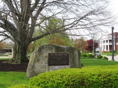 Coe Memorial Park Marker. Click for full size. Coe Memorial Park Marker image. Click for full size.