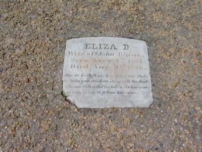 Eliza D. Raine Tombstone image. Click for full size.