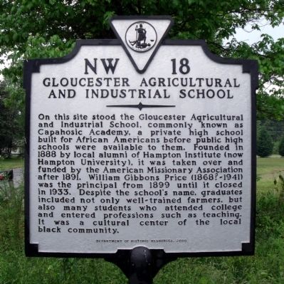 Gloucester Agricultural and Industrial School Marker image. Click for full size.