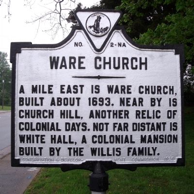 Ware Church Marker image. Click for full size.