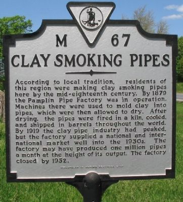 Clay Smoking Pipes Marker image. Click for full size.