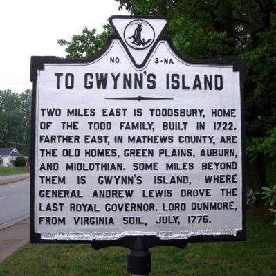 To Gwynn's Island Marker. Click for full size. To Gwynn's Island Marker image. Click for full size.