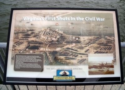 Virginia's First Shots in the Civil War Marker. Click for full size. Virginia's First Shots in the Civil War Marker image. Click for full size.