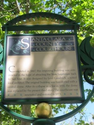 Santa Clara County Courthouse Marker image. Click for full size.
