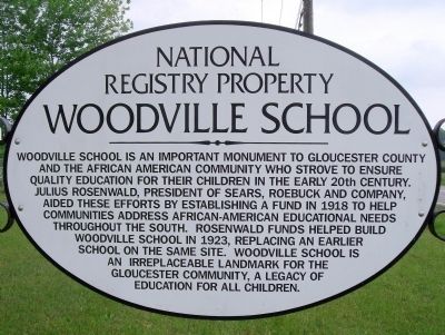 Woodville School Marker image. Click for full size.