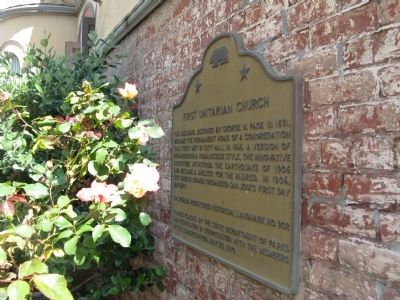 First Unitarian Church Marker. Click for full size. First Unitarian Church Marker image. Click for full size.