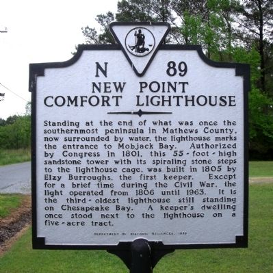 New Point Comfort Lighthouse Marker image. Click for full size.