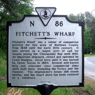 Fitchett's Wharf Marker image. Click for full size.