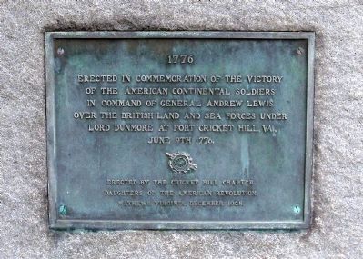 Fort Cricket Hill Plaque image. Click for full size.