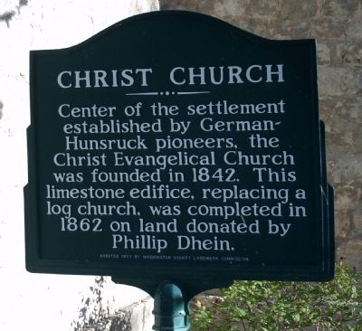 Christ Church Marker (Two sided) image. Click for full size.