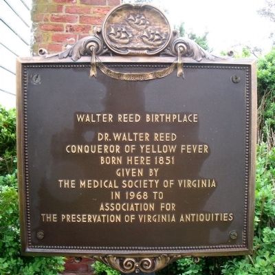 Walter Reed Birthplace Marker image. Click for full size.