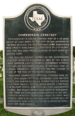Confederate Cemetery Marker image. Click for full size.