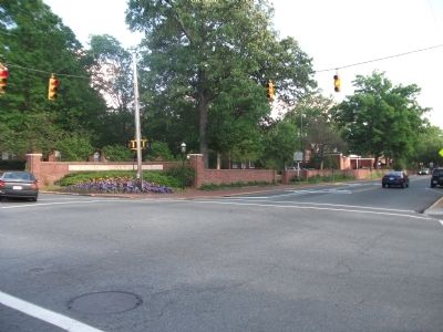 Elon University Marker at Intersection. Click for full size. Elon University Marker at Intersection image. Click for full size.