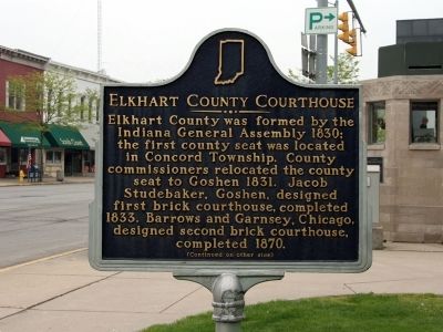 Elkhart County Courthouse Marker image. Click for full size.