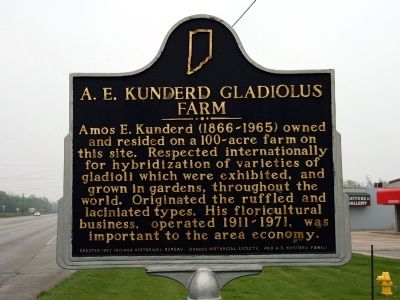 A. E. Kunderd Gladiolus Farm Marker image. Click for full size.