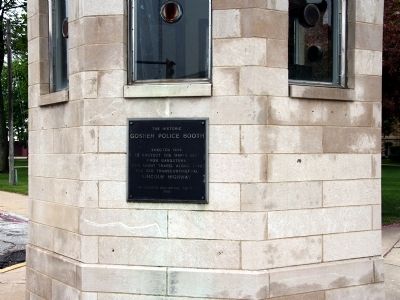 The Historic Goshen Police Booth Marker image. Click for full size.