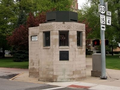 The Historic Goshen Police Booth Marker image. Click for full size.