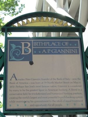 Birthplace of A.P. Giannini Marker image. Click for full size.