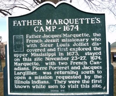 Father Marquette's Camp - 1674 Marker. Click for full size. Father Marquette's Camp - 1674 Marker image. Click for full size.