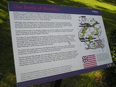 The Battle of Brooklyn Marker image. Click for full size.