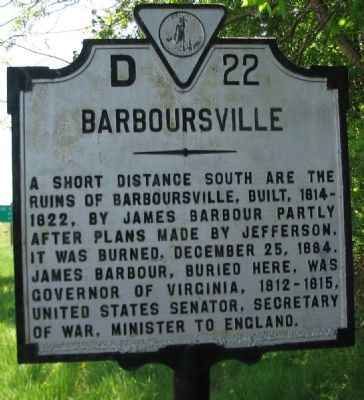 Barboursville Marker. Click for full size. Barboursville Marker image. Click for full size.