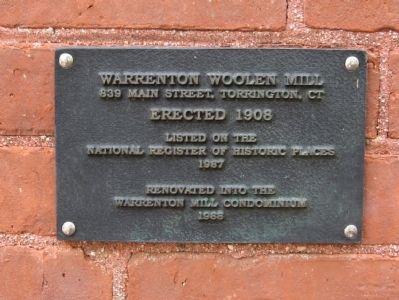 Warrenton Woolen Mill Marker image. Click for full size.
