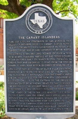 The Canary Islanders Marker - old marker. Click for full size. The Canary Islanders Marker - old marker image. Click for full size.