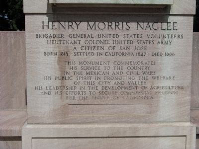 Henry Morris Naglee Marker. Click for full size. Henry Morris Naglee Marker image. Click for full size.