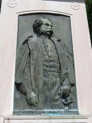 Detail of Henry Morris Naglee Relief on Monument. Click for full size. Detail of Henry Morris Naglee Relief on Monument image. Click for full size.