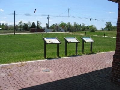 Markers at Burkeville Depot. Click for full size. Markers at Burkeville Depot image. Click for full size.