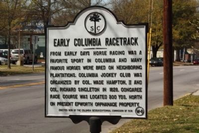 Early Columbia Racetrack Marker. Click for full size. Early Columbia Racetrack Marker image. Click for full size.