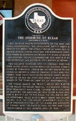 The Storming of Bexar Marker image. Click for full size.