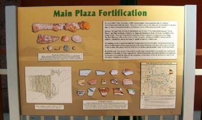 Main Plaza Fortifications Marker. Click for full size. Main Plaza Fortifications Marker image. Click for full size.