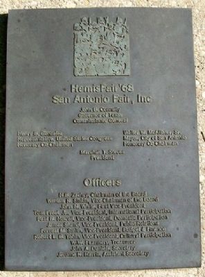 HemisFair'68 Officers Marker image. Click for full size.
