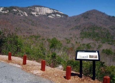 Beliefs Set in Stone Marker<br>Table Rock and Stool Mountain in Background image. Click for full size.