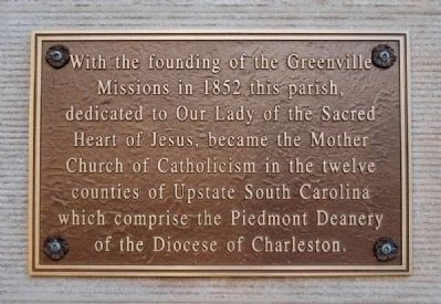 St Mary's Catholic Church South Entrance Marker. Click for full size. St Mary's Catholic Church South Entrance Marker image. Click for full size.