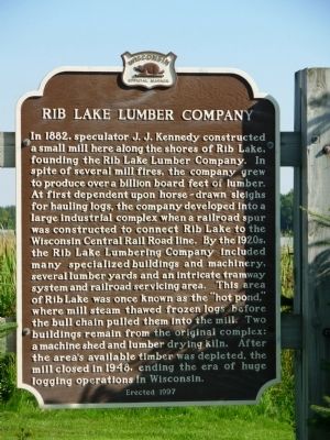 Rib Lake Lumber Company Marker image. Click for full size.