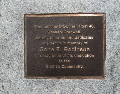 Marker on a Nearby Granite Bench. Click for full size. Marker on a Nearby Granite Bench image. Click for full size.