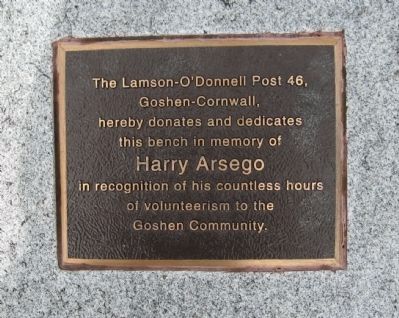 Marker on a Nearby Granite Bench. Click for full size. Marker on a Nearby Granite Bench image. Click for full size.