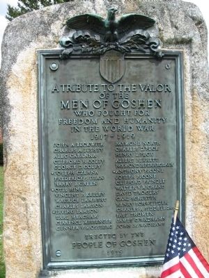 Goshen World War I Monument image. Click for full size.