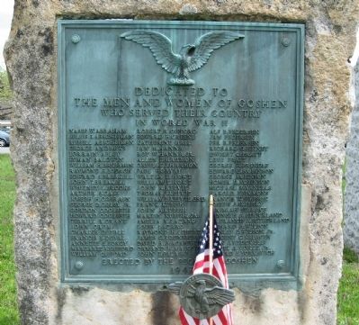 Goshen World War II Monument image. Click for full size.