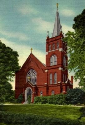 St Mary's Catholic Church<br>Vintage Postcard image. Click for full size.